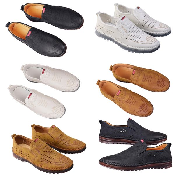 Sapatos casuais para homens primavera nova tendência versátil sapatos online para homem anti deslizamento sola macia sapatos de couro respirável homem 40