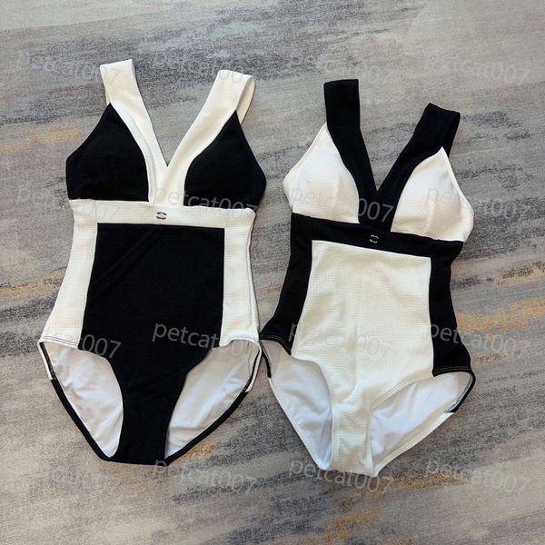 Stilvoller einteiliger Badeanzug, sexy V-Ausschnitt, schmale Passform, Bikini, Damen-Neckholder-Badeanzug, Strand-Bikini für Paare, Urlaubs-Badebekleidung