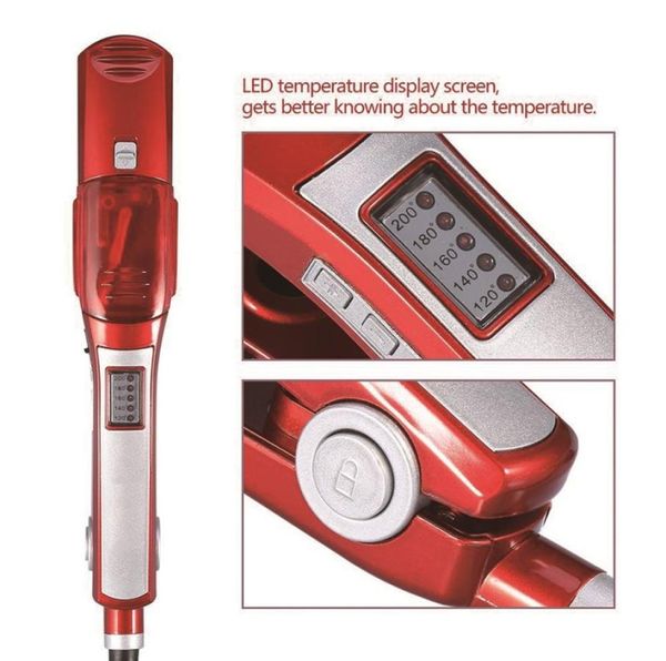 Professioneller Dampf-Glätteisen-Haarglätter, schnelle Keramik-Titanplatten-Temperaturregelung, nass und trocken mit 9750647