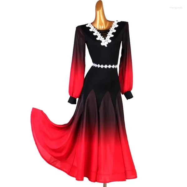 Stage Wear Produto Modern Performance Dress Competição Gradual Hemline Social Nacional Padrão Dança Big Swing Saia