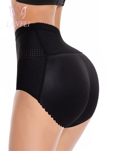 Lanfei bunda falsa sem costura modeladora de corpo feminino calcinha de emagrecimento modelador de quadril potenciador de espólio push up levantador de bunda calça roupa íntima 222543807