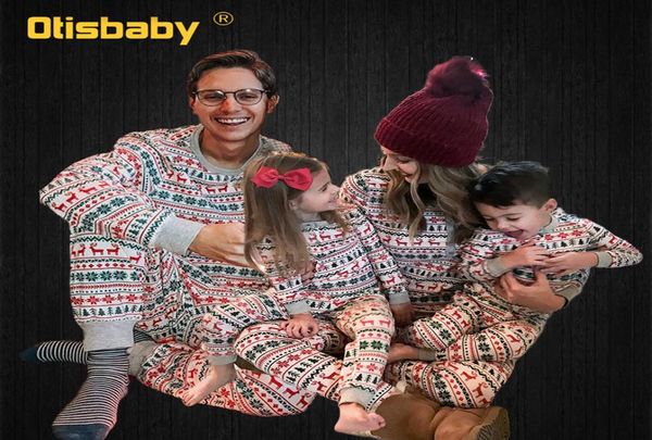 Natal família pijamas mãe pai filha filho natal pijamas conjunto de roupas adulto crianças combinando roupas de família mamãe e eu lj9665407