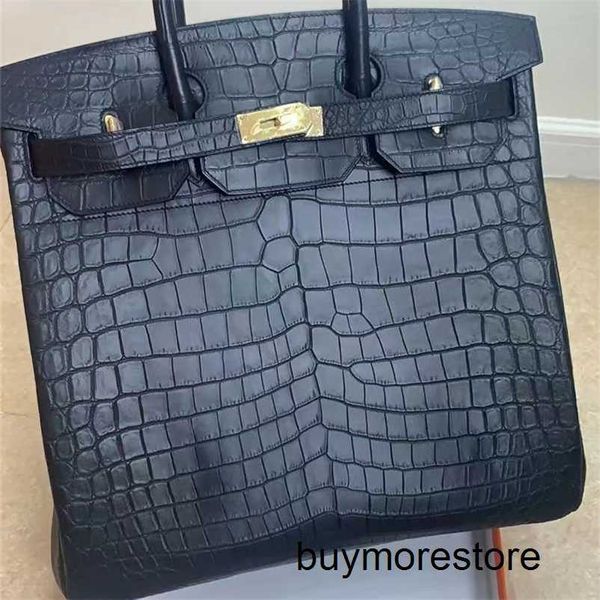 Totes Hac Borsa da 40 cm 10a Fabbrica in vera pelle fatta a mano Prezzo all'ingrosso personalizzato Borsa da uomo di marca Borsa di lusso in pelle di coccodrillo opaca con cuciture di qualità completa w