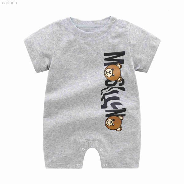 Footies bebê infantil designer roupas recém-nascidos macacões manga longa algodão pijama 0-24 meses macacão 240306