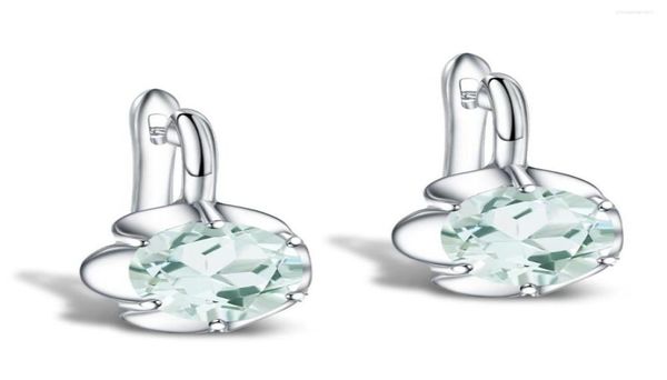 Orecchini per borchie gem39s balletto 547ct verde naturale ametyst 925 gemma in argento sterling per donne notti gioielli fine 6917428