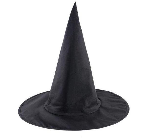 Chapéu de bruxa preto para homens e mulheres, acessório de fantasia de halloween, chapéus legais para adultos, adereços de festa, chapéu mágico dbc bh2662741