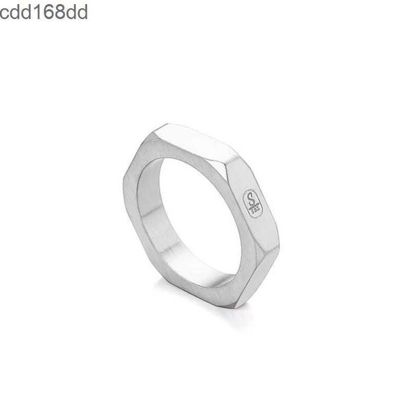 Кольца-кольца, новое оригинальное нишевое кольцо из титановой стали с нерегулярной гайкой, темно-холодный ветер, мужское и женское профилированное брендовое кольцо для указательного пальца