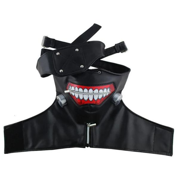 Máscaras de festa Tokyo Gho Kaneki Ken Cosplay Trajes Máscara Assustador Halloween Masquerade Carnaval Festival Decorações Stage Props 230707 Drop D Dhj8y