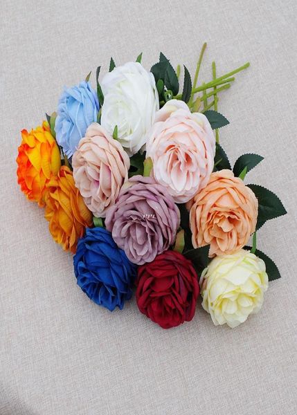 Einzelstamm-Rosenblume, 30 cm lang, künstliche Seidenrosen, Hochzeit, Party, Zuhause, dekorative Blumen, Weiß, Rosa, Rot, DWA46188695043