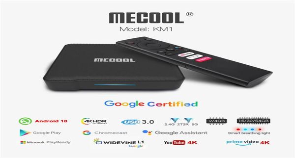 MECOOL KM1 ATV Amlogic S905X3 Android 90 ТВ-приставка 4 ГБ ОЗУ 32 ГБ 64 ГБ ПЗУ Wi-Fi 4K HD Google Set Top309S9380287