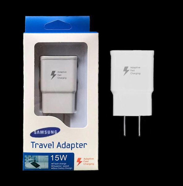 Alta qualidade OEM adaptativo de carregamento rápido USB plugues de carregador rápido de parede 15W 9V 167A 5V 2A Adaptador US EU Plug para Samsung Galaxy S21 1044095