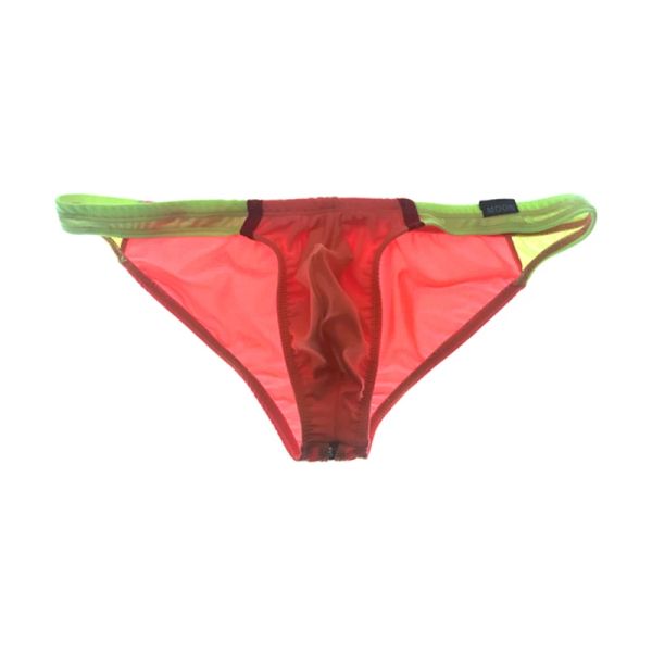 Costumi da bagno caldi da uomo sexy triangolo slip da bagno vita bassa bikini attillato senza fili costumi da bagno linea di drenaggio design costume da spiaggia DoubleDeck