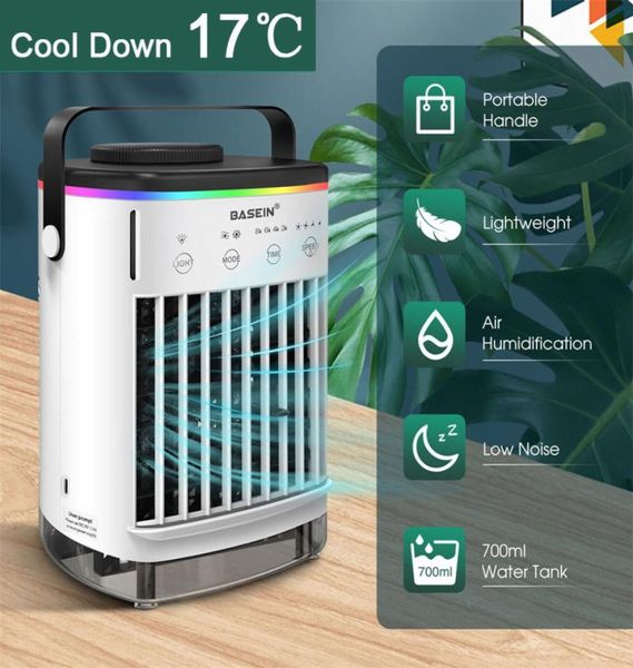 Mini condicionador de ar refrigerador de ar ventilador de refrigeração de água ar condicionado para sala escritório móvel condicionador portátil para cars8691188