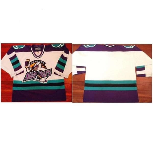 Uf Chen37 Custom Мужчины Молодежь Женщины Винтаж VTG 90039s Ihl Echl Bauer Orlando Solar Bears 30 ER 29 Дэвид Белл Винтаж Хоккей J8462127