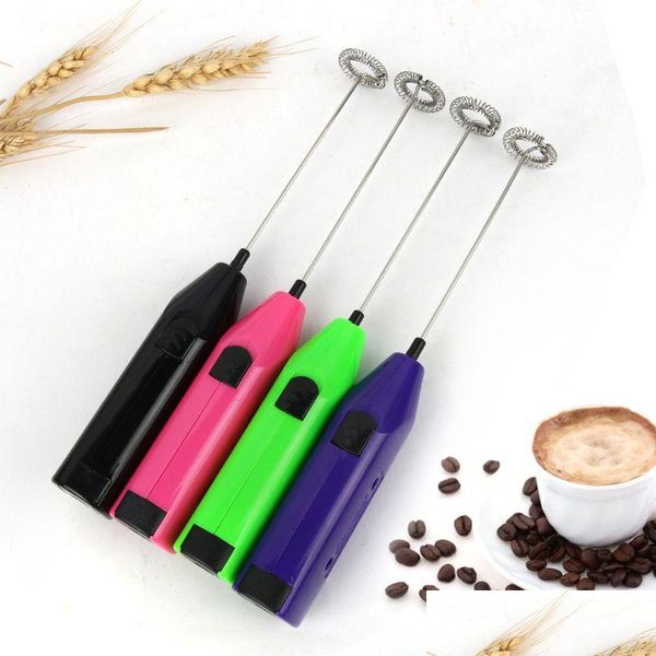 Ferramentas de ovo Elétrica Egg Whisk Cream Mixer Ferramentas Leite Frother Aço Inoxidável Café Liquidificadores Batedores Logo Personalizar Caixa Embalada FDA Mão Dh4Qr