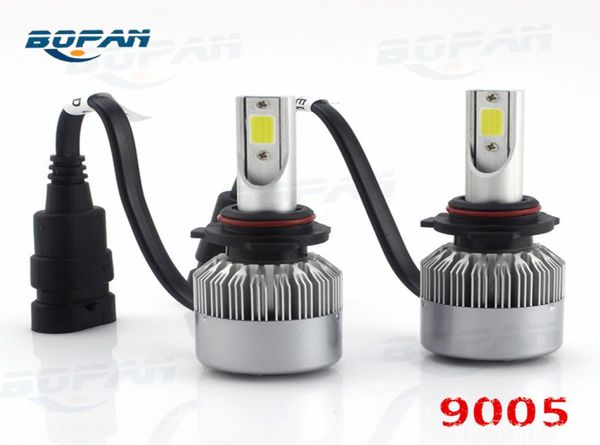 Lâmpadas de farol led 9005, feixe alto e baixo, 3600lm 6000k cob, para carro universal c6, lâmpadas de farol led 9059839