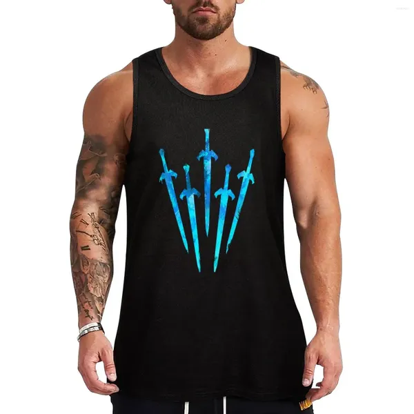 Herren Tanktops Summoned Swords Top Arbeitsweste ärmelloses T-Shirt Kleidung Herren