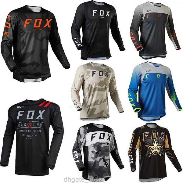 2022 Mens downhill Jerseys Fox Cup Bike MTB Camisetas Offroad DH Motocicleta Jersey Motocross Sportwear Roupas Bike