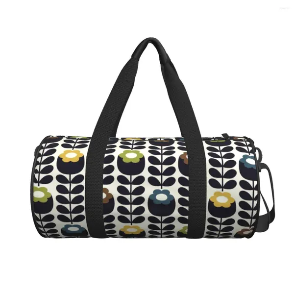 Borsoni Borsa da viaggio Orla Kiely Stampa foglie colorate Bagagli da palestra Coppia Borse sportive grandi personalizzate Borse Oxford