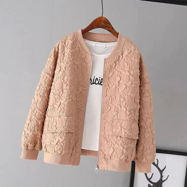 Giacche 2023 Nuova Corean Spring Solid Color Ladies Short Baseball Jacket Fashion White Bicks Tops Female Cardigan Zipper Jackets