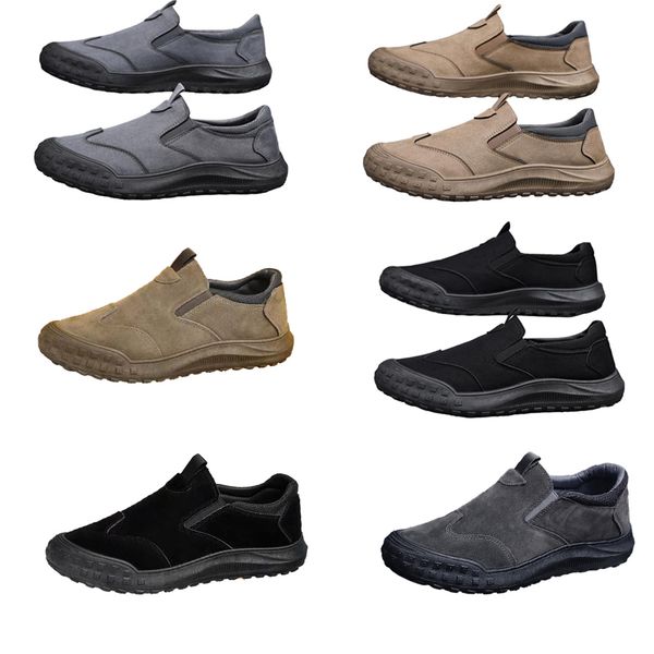 GAI Scarpe da uomo, nuovo stile primaverile, scarpe pigre da un piede, scarpe comode e traspiranti per la protezione del lavoro, tendenza da uomo, suole morbide, scarpe sportive e per il tempo libero più morbide