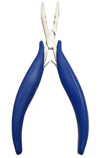 Alicate de remoção de micro anéis de ligação de queratina com cola de fusão de calor com cabo azul para extensões de cabelo 6172656