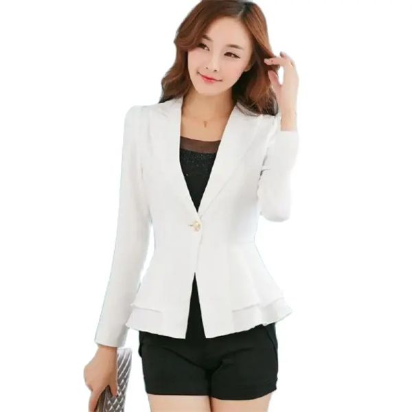 Blazer Fashion Design Versione coreana Cappotto da vestito 2023 Nuova giacca primavera autunno 1 pulsante Giacca casual da donna Capispalla corto Top