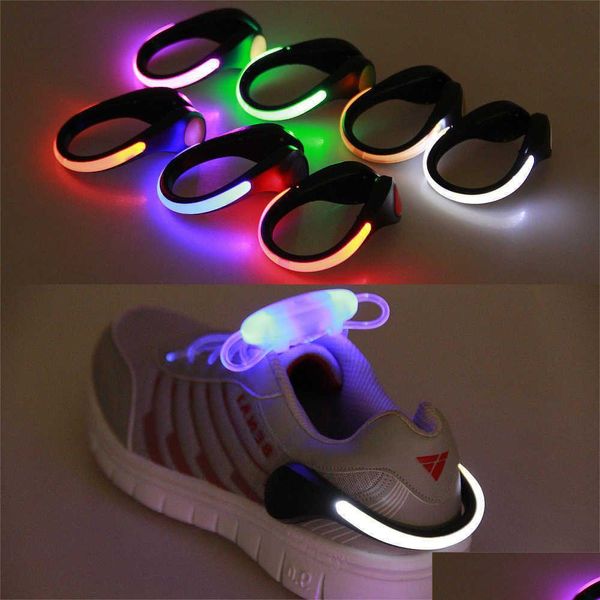 Party Favor Leuchtende LED-Blitzlicht-Schuhclip-Warnlampe Sicherheitsclips Nachtsport Laufen Radfahren Gehen Gang Shuffle Melbourne Dhtjm