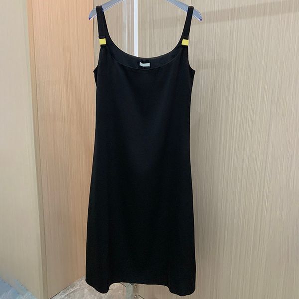 Carta cinta feminina vestido de tanque marca preto mulher colete vestidos designer luxo sexy verão primavera elegante casual diário dres