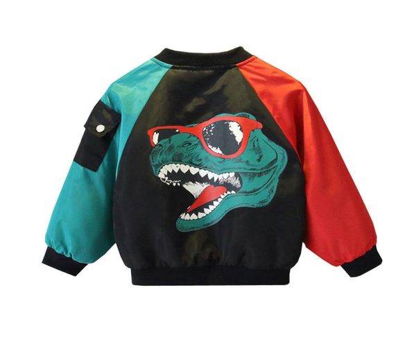 Bebê menino roupas crianças jaqueta corta-vento 112 anos de idade nova primavera e outono dos desenhos animados dinossauro jaqueta meninos moda jacket4030851