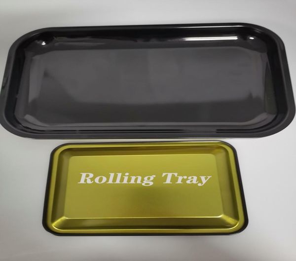 DIY Rolling Tray Metall Zigarette Rauchen Rolling Tray Kräutertabak Weißblech Platte Scheiben Rauch Zigarette Papier Tablett2113690