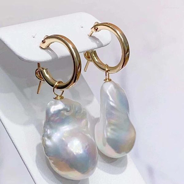 Ohrstecker SGARIT Luxus Jewerly Natürliche Süßwasser-Barockperlen-Ohrring 14K gefülltes Gold Handgefertigte Mode für Frauenparty