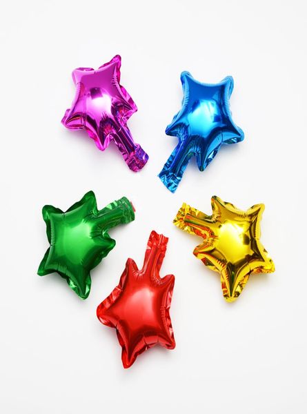 50 peças balão de hélio folha em forma de estrela decoração de aniversário 5 polegadas vermelho azul verde roxo ouro prata color9893131