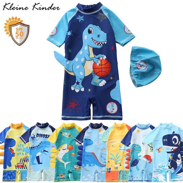 Badebekleidung Baby-Badeanzug, Dinosaurier-Druck, Jungen-Badebekleidung, einteilig, kurzärmelig, Kinder-Badeanzug, Strand, Kleinkind, Junge, Badeanzüge