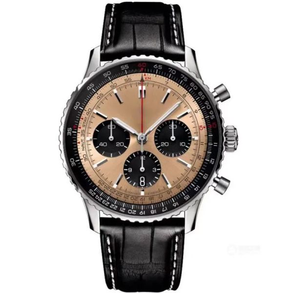 Multifunktions Hochwertige Breitling Herrenuhr 50mm Neue Herrenuhren Quarz Luxus Navitimer B01 Zifferblatt Marke Chronograph Gürtel Stahlband Hochwertige Armbanduhr b-1