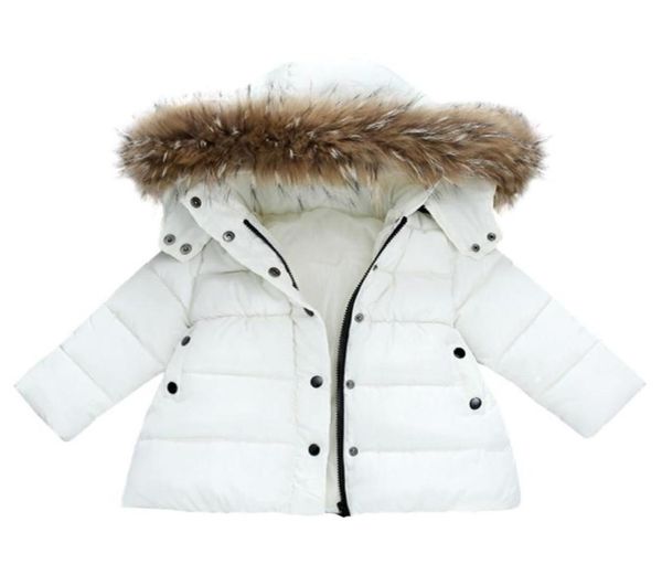 Bambini Ragazze Ragazzi Russia Inverno Vera pelliccia addensata Giù Parka Cappotto con cappuccio Giacca Soprabito 110Y Bambino Abbigliamento per bambini Capispalla Y263064980