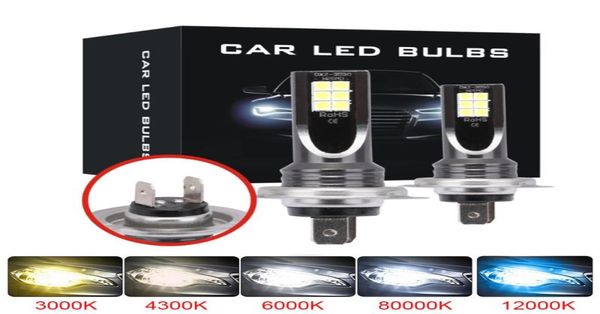 2 pçs mini h4 h7 led farol do carro luz de nevoeiro kit 6000k 3000k 8000k 72w 12000lm h1 h11 9005 hb3 h8 h9 12000k lâmpadas acessórios do carro6452445