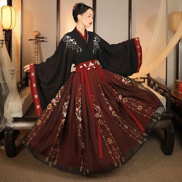 Traje tradicional chinês hanfu mulher antiga dinastia han vestido oriental princesa senhora elegância tang dança wear 240320