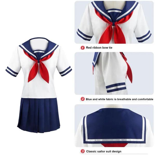 Anzüge japanische koreanische Version JK Anzug Cosplay Kostüm Frauen Uniform High School Sailor Navy Girls Japanische Pliselrock JK Uniform