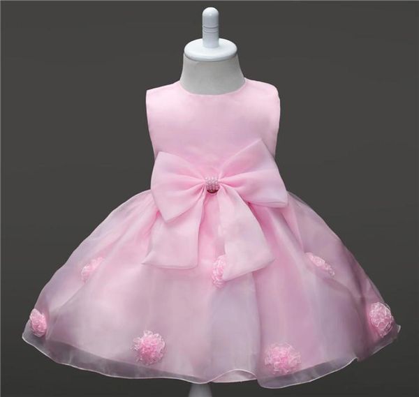 Meninas vestido de verão bola gawn princesa roupas da menina do bebê crianças roupas da criança 1st aniversário tutu vestidos festa infantil menina09271546