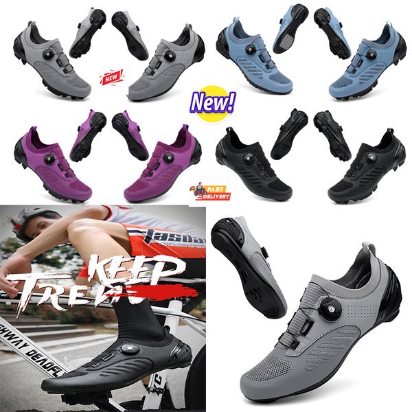 Designer Ciclismo Sapatos Homens Esportes Dirt Road Bike Sapatos Flat Speed ​​Ciclismo Sapatilhas Flats Mountain Bike Fazootwear SPD Cleats Shczoes 36-47 GAI