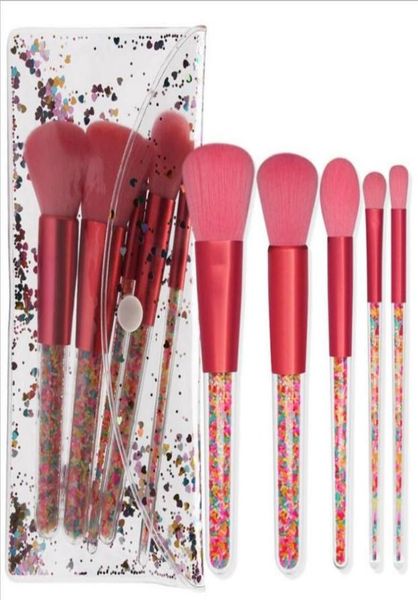 Neue 5 stücke Lollipop Candy Einhorn Kristall Make-Up Pinsel Set Bunte Schöne Foundation Blending Pinsel Make-Up-Tool maquillaje9856321