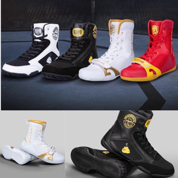 Botas atléticas masculinas ao ar livre, sapatos de boxe, borracha, esportes, luta, fitness, treinamento profissional, gai