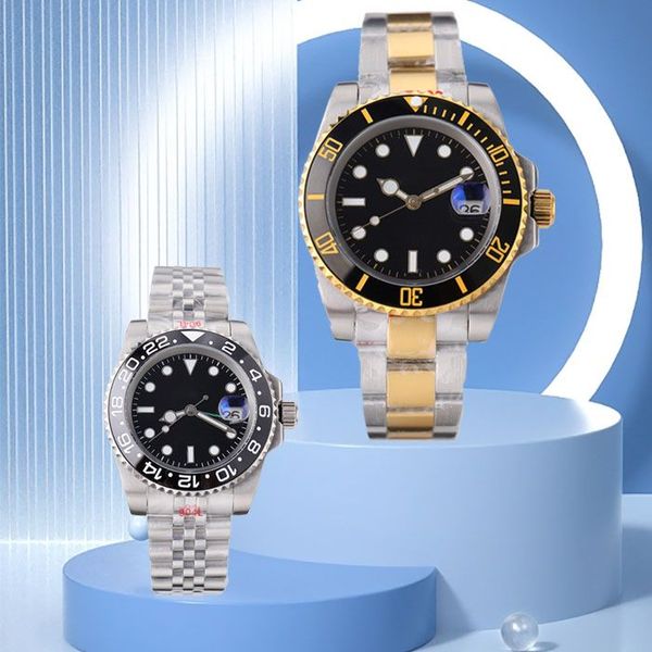 Automatische mechanische Herrenuhren, 40 mm, wasserdichte Armbanduhr, Edelstahl, silbernes Armband, Uhrwerk, Business-Armband, Montre de Luxe