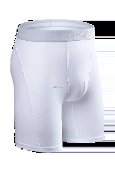 Cuecas bonitos homens boxer perna longa boxer roupa interior masculina erkek algodão natural sexy boxer shorts topo marca roupa interior macio