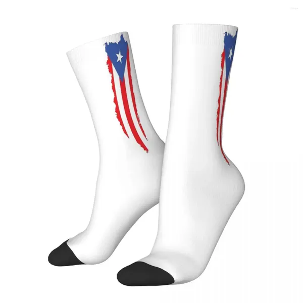 Erkek Çorap Porto Riko Bayrak Erkek Erkek Kadınlar Bahar Çorapları Polyester