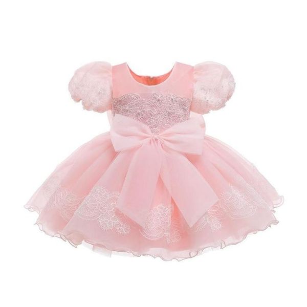 Abiti per ragazze Abiti per ragazze 2022 Carino Battesimo 1 ° abito di compleanno per bambina Abbigliamento per bambini Clohtes Principessa Festa di nozze in pizzo Sho Dhsf4