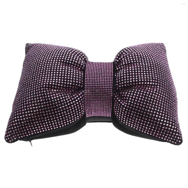 Coprisedili per auto Cuscino per il collo Forma di bowknot Supporto per sedia Poggiatesta con strass