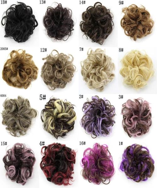 16 farben Neue Ankunft Stil Lockenwickler Puff Knospe Elastische Haarbänder Haargummis Frauen Haar Zubehör 5pcslot9870623
