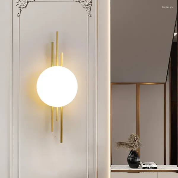 Lâmpada de parede Nordic LED Light Home Decor Interior Quarto Iluminação de cabeceira Moderna luminária para sala de estar